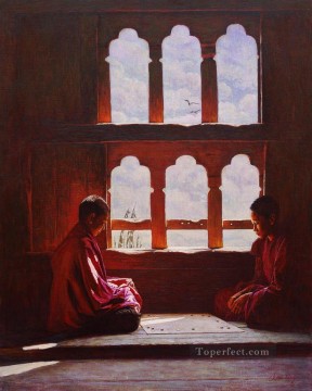 晴れた日のチベット語 Oil Paintings